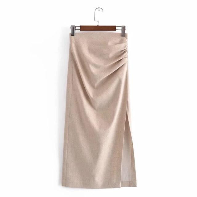 elegant pleats summer skirt and top