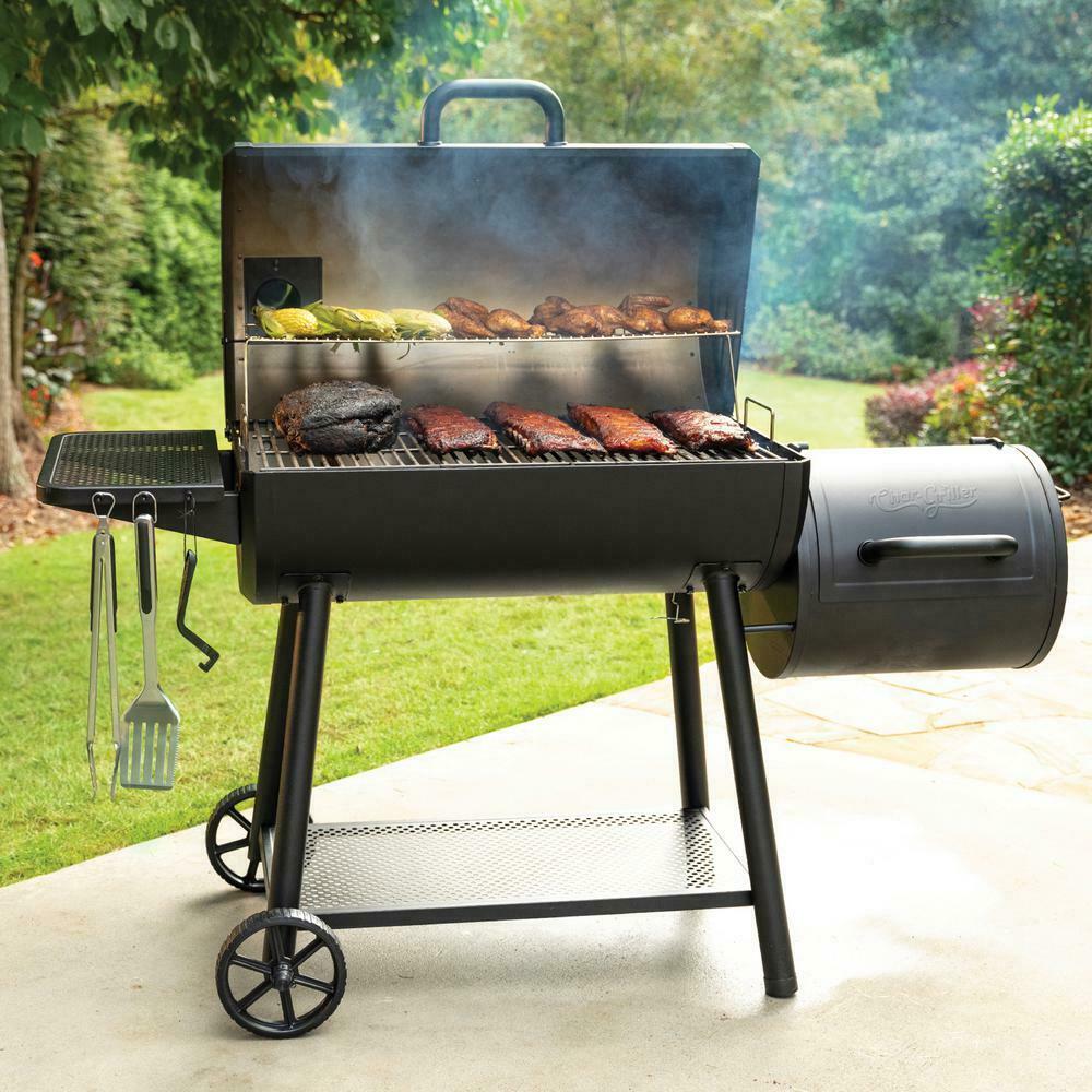 Barrel Grill 27.50 in W x 50.40 in. H Adjustable Air Vent StoraRack Cast Iron