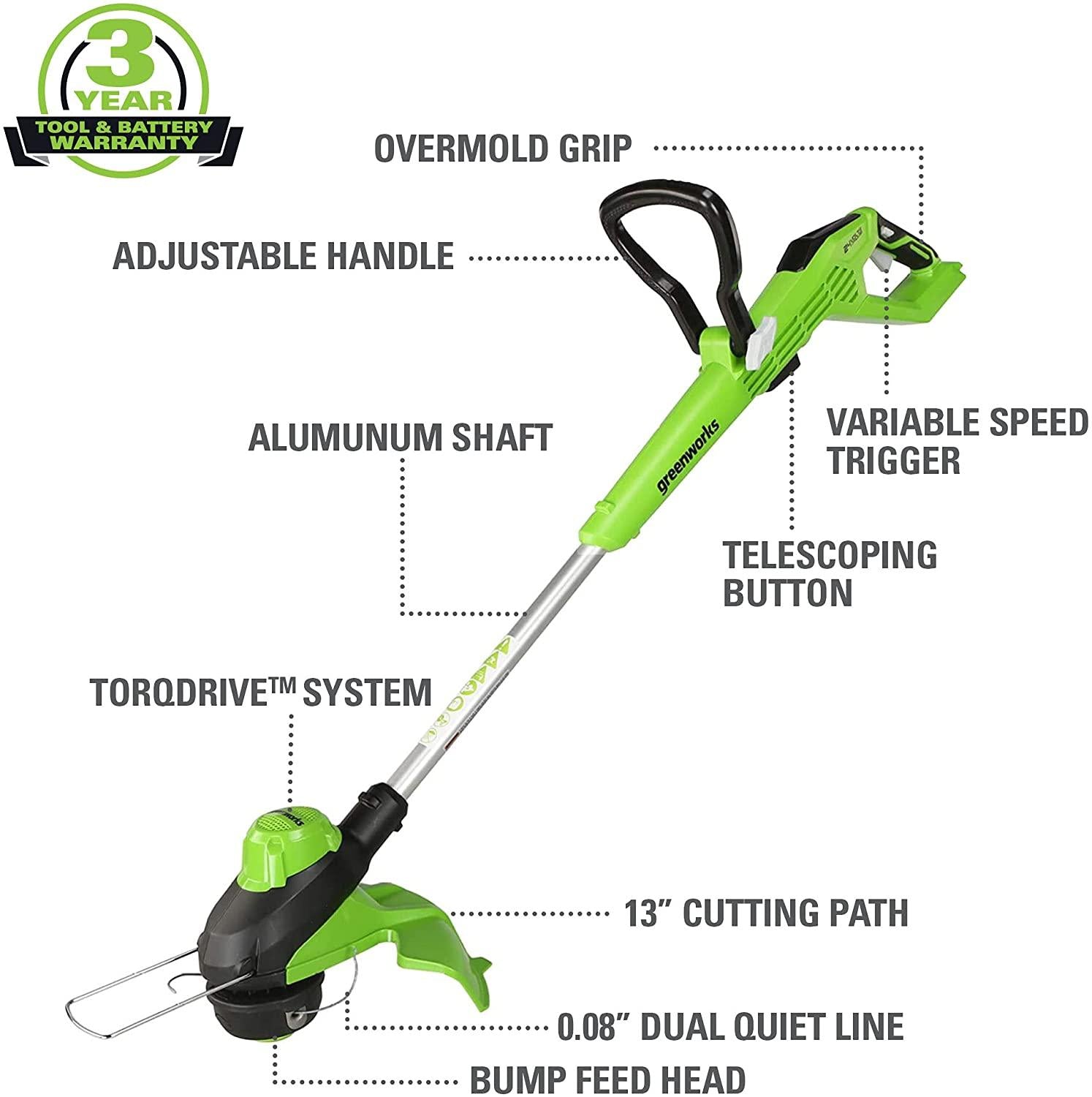 Greenworks 48V 20" Brushless Cordless Electric Lawn Mower, Leaf Blower, String Trimmer, (2) 4.0Ah Batteries and Rapid Charger