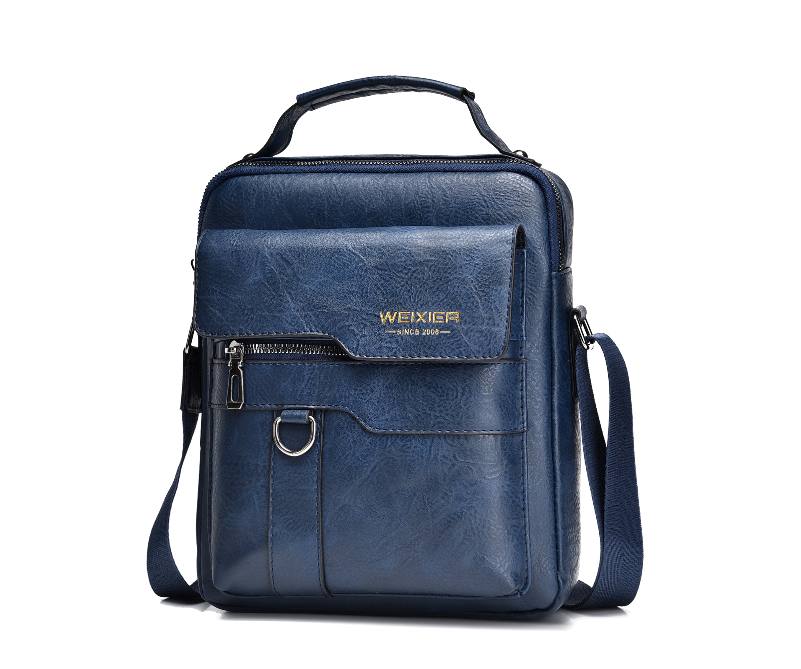 WEIXIER 1/2pcs Crossbody Bag, Men's Shoulder Bag, Retro Faux Leather Vertical Business Casual Satchel Bag, Men's Gift For Father/Anniversary