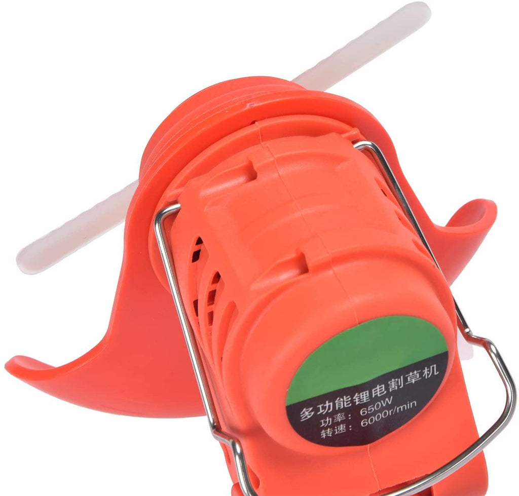 Grass Trimmer Telescopic Rod Design, Grass Trimmer With Battery Multifunction 650W Handheld Lawn Mower Kit Garden Accessory Speed up to 6000r/min(100-240V)