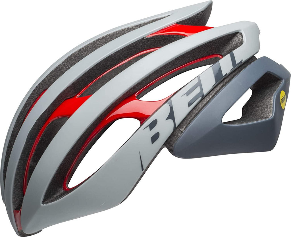 BELL Z20 MIPS Adult Road Bike Helmet - Remix Matte/Gloss Gray/Crimson (2019), Small (52-56 cm)