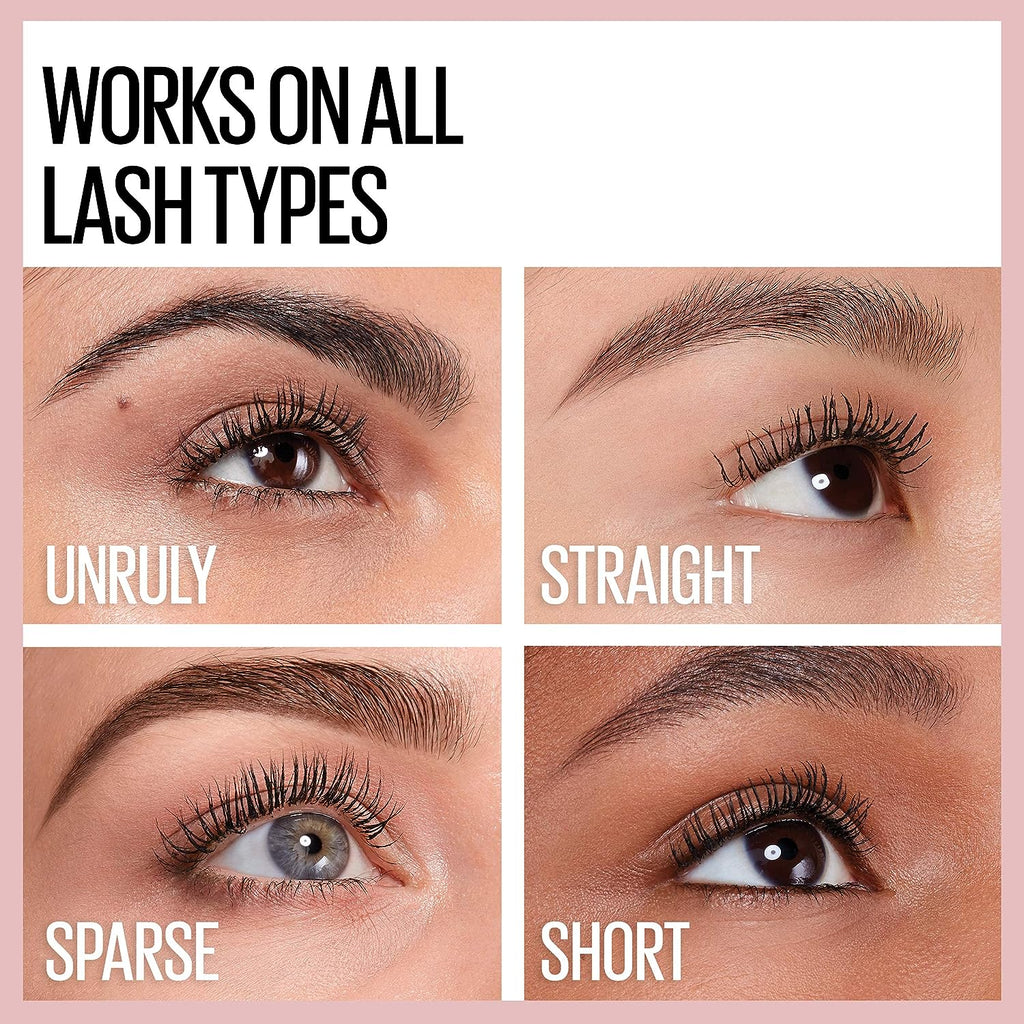 Maybelline New York Lash Sensational Washable Mascara, Lengthening and Volumizing for a Full Fan Effect, Midnight Black, 1 Count