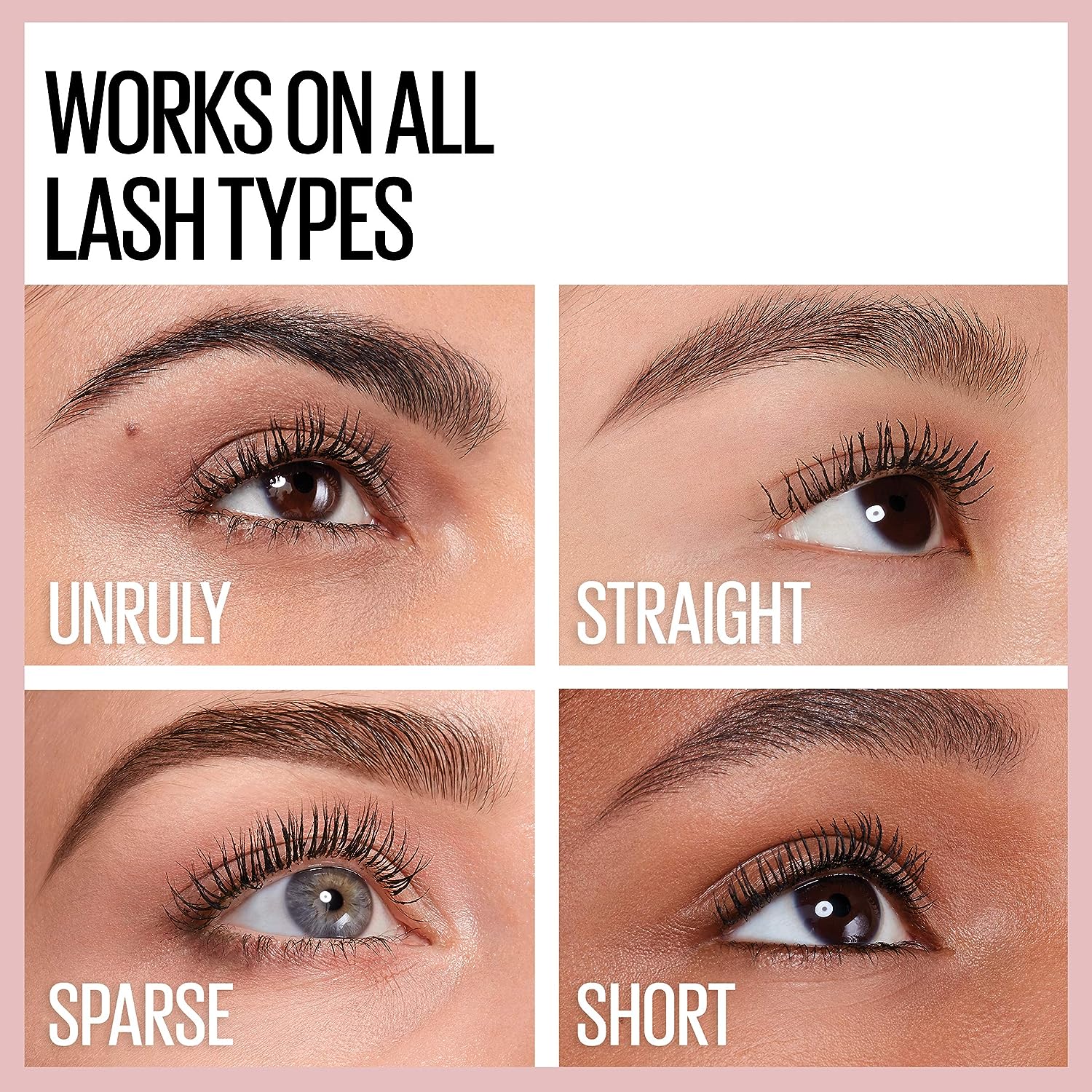 Maybelline New York Lash Sensational Washable Mascara, Lengthening and Volumizing for a Full Fan Effect, Midnight Black, 1 Count