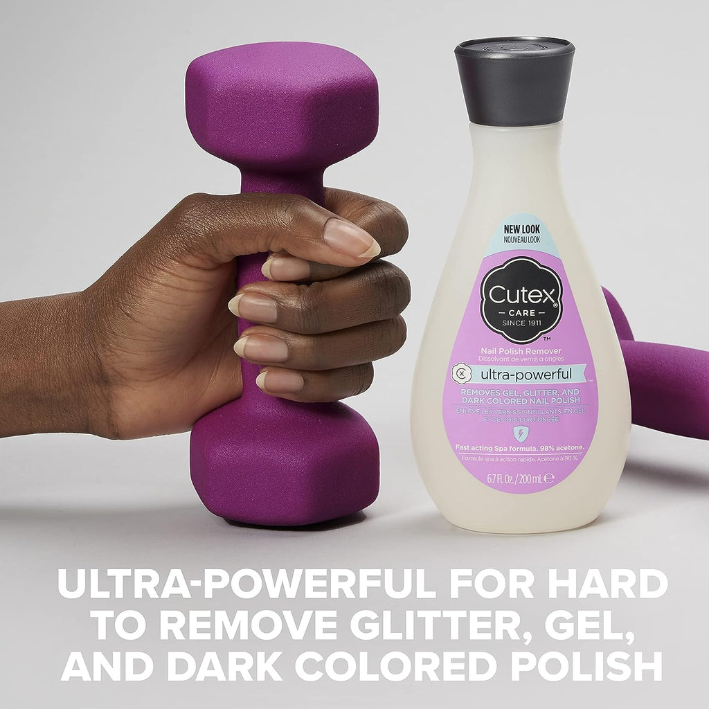 Cutex Gel Nail Polish Remover, Ultra-Powerful &amp; Removes Glitter and Dark Colored Paints, Paraben Free, 10.1 Fl Oz
