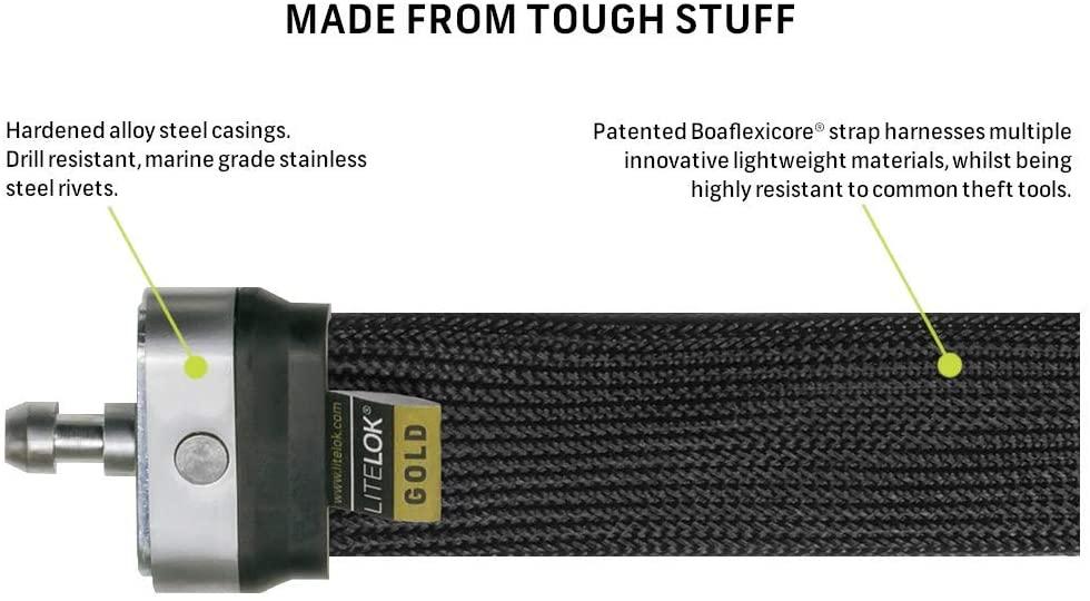 Parent LITELOK Gold Wearable Bike Lock - Light, Sold Secure Gold