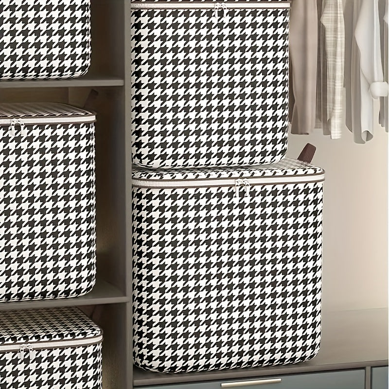 180-liter Houndstooth Bag Clothes LarCapacity Household Quilt Bag Moving Bag PacMoisture-proof Bag For PacClothes