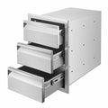 Steel 14x20.5x23" Combined Drawer Cabinet For Outdoor StoraKitchen