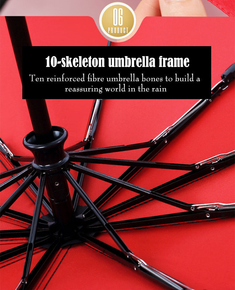 1pc Automatic Anti-Wind Double Layer Commercial LarUmbrella, Diameter 105cm/41.33in