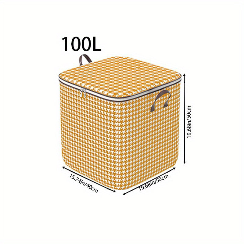 180-liter Houndstooth Bag Clothes LarCapacity Household Quilt Bag Moving Bag PacMoisture-proof Bag For PacClothes