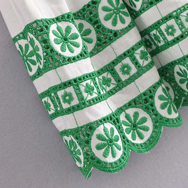 ebroidery midi skirt