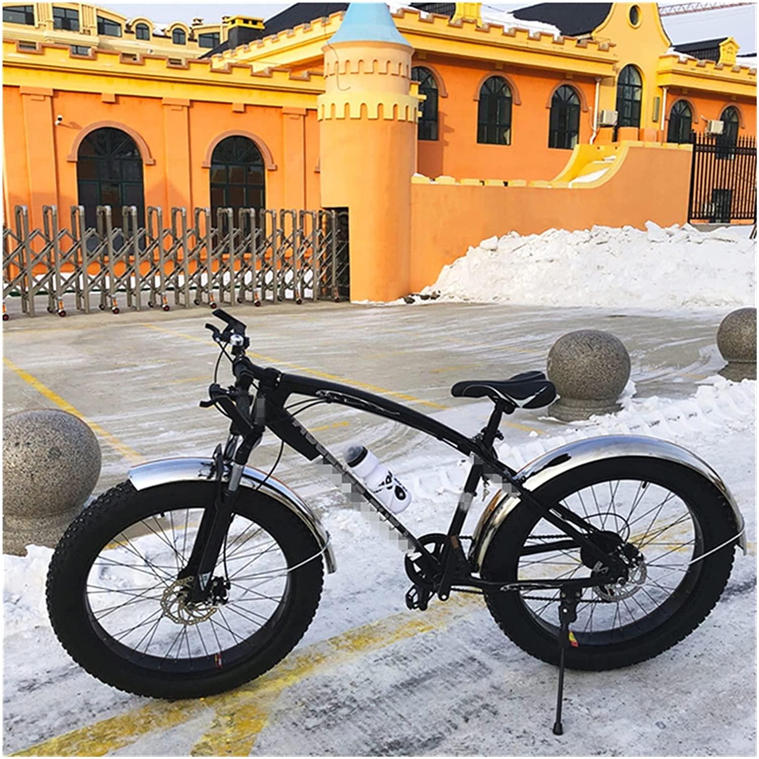 DONGMEICHEN Bicycle Fender Snow Bike Flap Full Coverage Wings 26 Inch 4.0 Fat Bikes Accessories Fenders Full Coverage (Color : White)