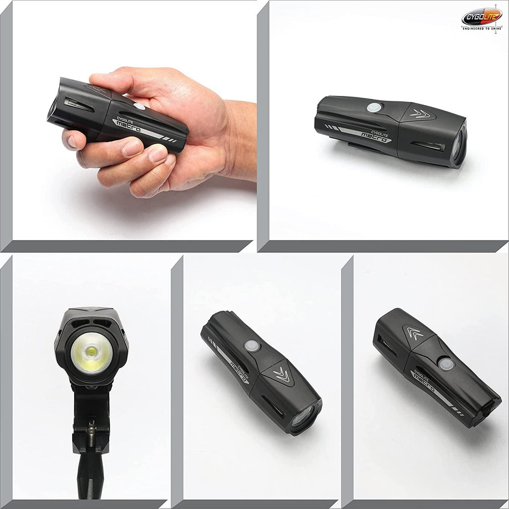 Cygolite Metro Pro – 1,100 Lumen Bike Light – 9 Night & Day Modes – Compact & Durable – IP67 Waterproof – Secured Hard Mount – USB Rechargeable Headlight – For Road, Mountain, Commuter Bicycles, Black