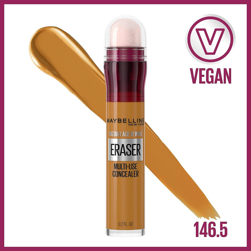 Maybelline New York Instant Age Rewind Eraser Dark Circles Treatment Multi-Use Concealer, 146.5, 1 Count (Packaging May Vary)