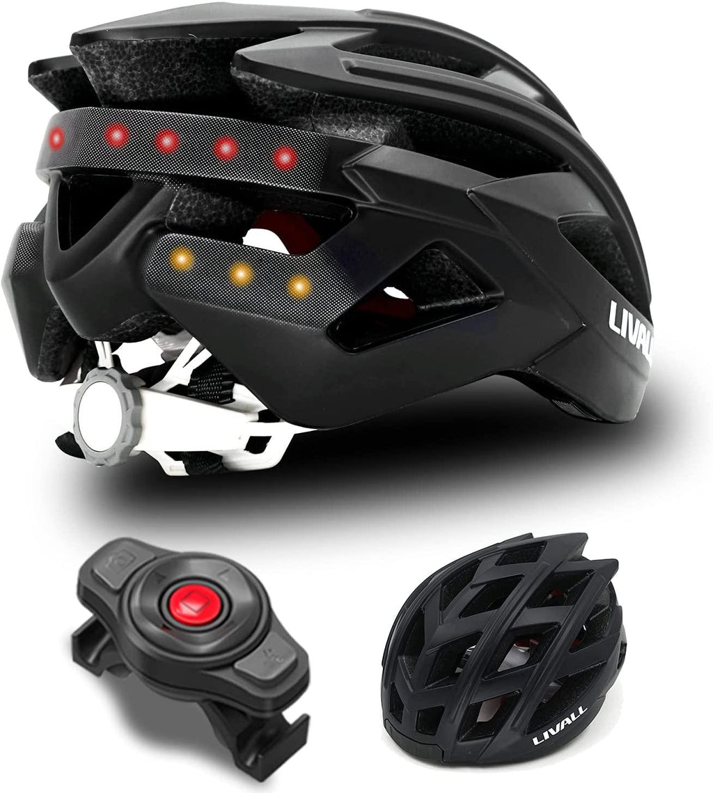 LIVALL BH60SE Adult Smart Bike Helmet with Turn Signal Light and 14 tail lights, Built-in Speaker and Microphone, Bluetooth Connection to Phone, Ultra-light and Ventilated Man and Woman Cycling Helmet