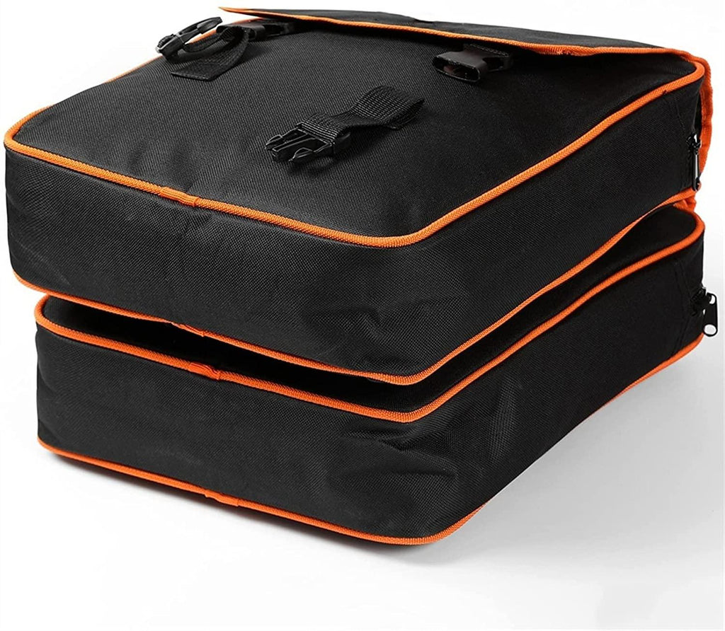 DALIZHAI777 Bike Bag Double Side Travel Bike Trunk Bag Luggage Pannier Waterproof MTB Bicycle Back Seat Carrier Bag Rear Rack Cycling Bicycle Accessories Bag Bicycle Accessories (Color : Orange)