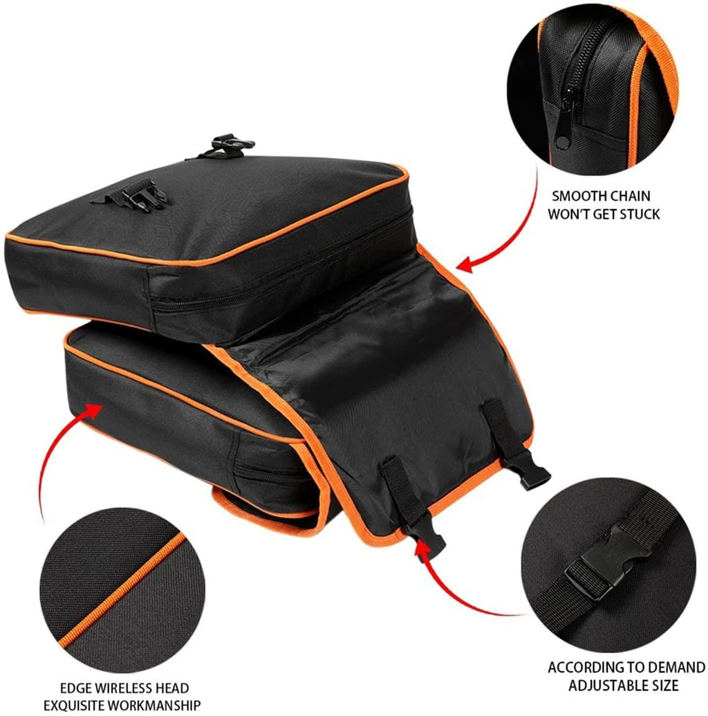 DALIZHAI777 Bike Bag Double Side Travel Bike Trunk Bag Luggage Pannier Waterproof MTB Bicycle Back Seat Carrier Bag Rear Rack Cycling Bicycle Accessories Bag Bicycle Accessories (Color : Orange)