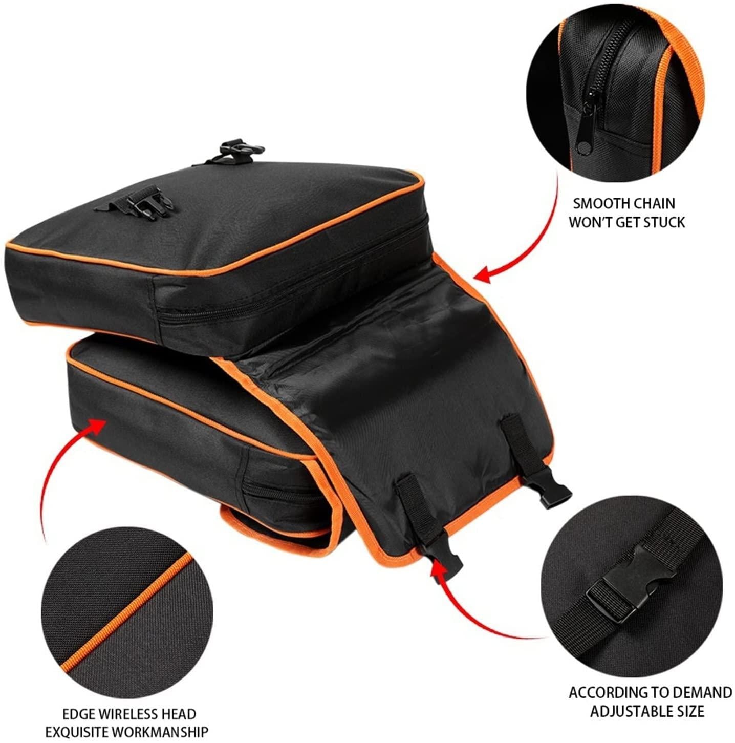DALIZHAI777 Bike Bag Double Side Travel Bike Trunk Bag Luggage Pannier Waterproof MTB Bicycle Back Seat Carrier Bag Rear Rack Cycling Bicycle Accessories Bag Bicycle Accessories (Color : Orange)
