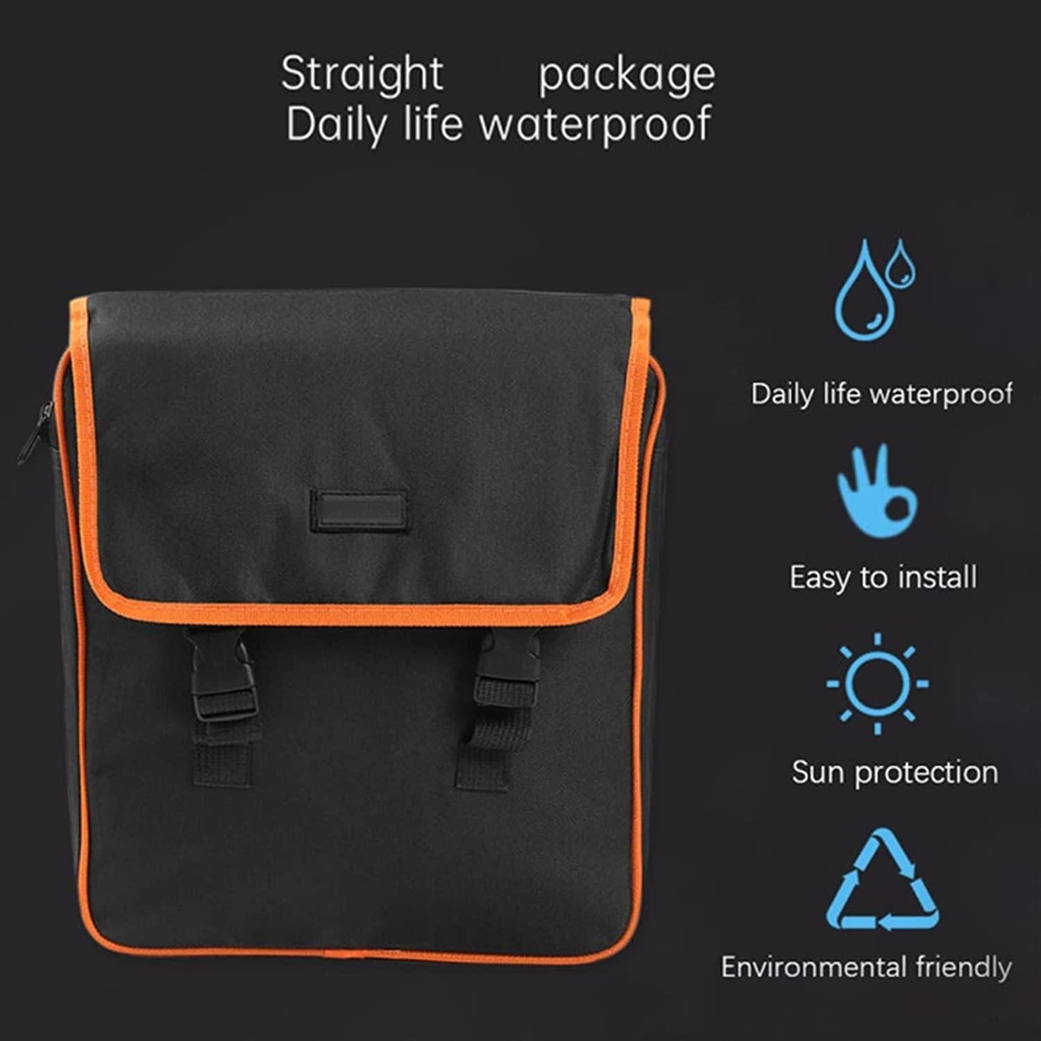 DALIZHAI777 Bike Bag Double Side Travel Bike Trunk Bag Luggage Pannier Waterproof MTB Bicycle Back Seat Carrier Bag Rear Rack Cycling Bicycle Accessories Bag Bicycle Accessories (Color : Orange)