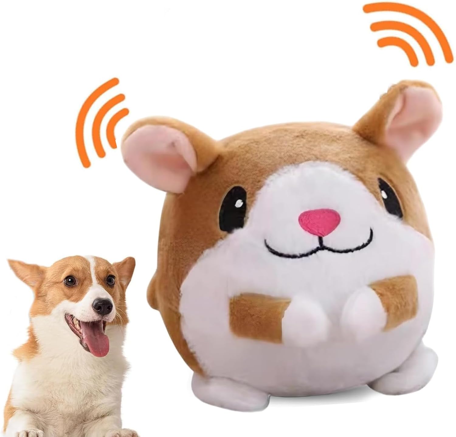 Active Moving Pet Plush Toy,2026 Upgrade Interactive Squeaky Talking Moving Dog Ball Toy, Washable Cartoon Pig Plush Toy for Dogs Puppies to Keep Them Busy. (#A6)