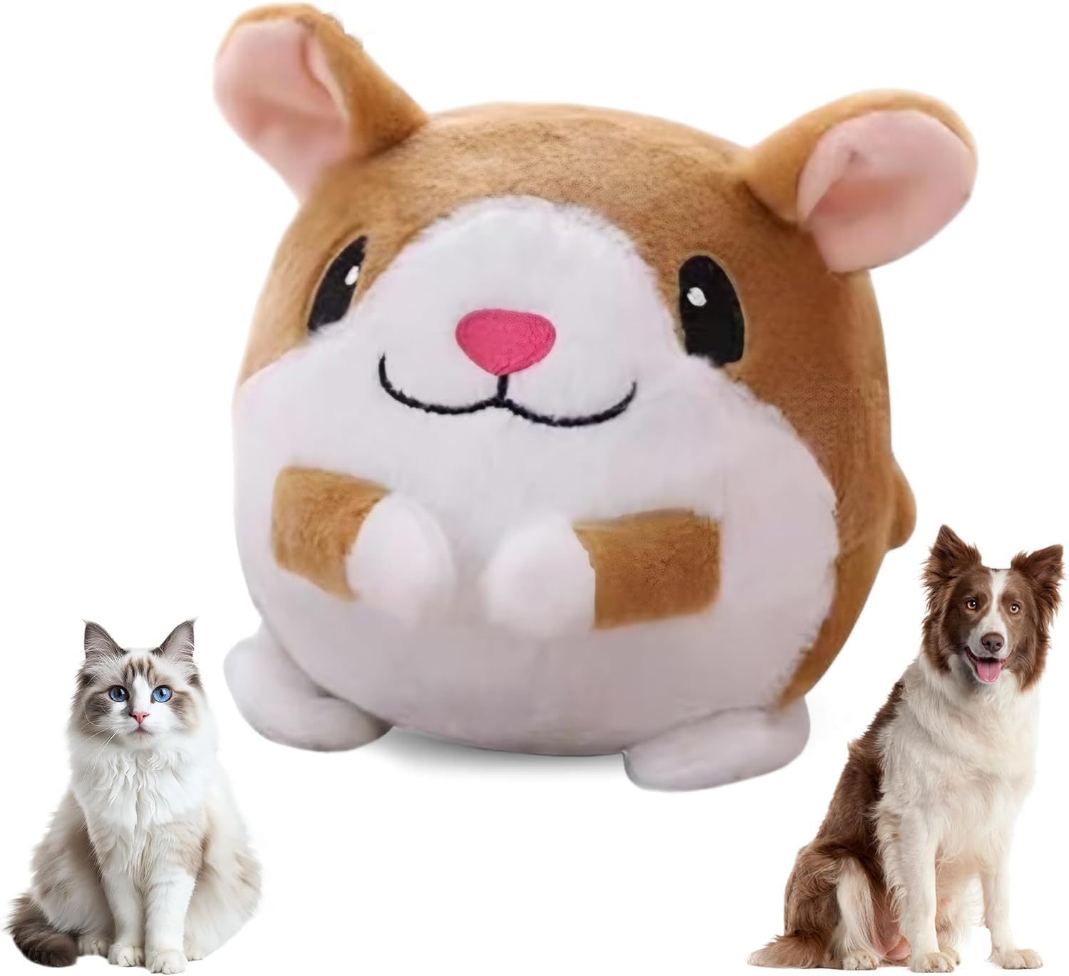 2026 Upgrade Active Moving Pet Plush Toy, Premium Interactive Squeaky Talking Moving Dog Ball Toy, Washable Cartoon Pig Plush Toy for Dogs Puppies to Keep Them Busy (#A3)