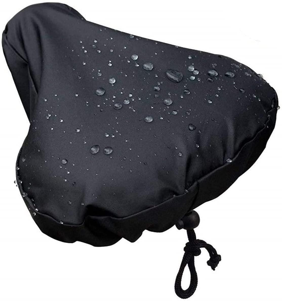 HAO BLAI Drawstring Bicycle Seat,Rain Cover MTB Bike Seat Saddle Waterproof Protective Rain Cover Guard Outdoor Cycling Accessories Suitable for Spinning Bikes