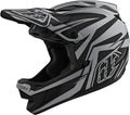 Troy Lee Designs Adult | BMX | Downhill | Mountain Bike | Full Face D4 Composite MIPS Slash Helmet (X-Small, Black/Silver)