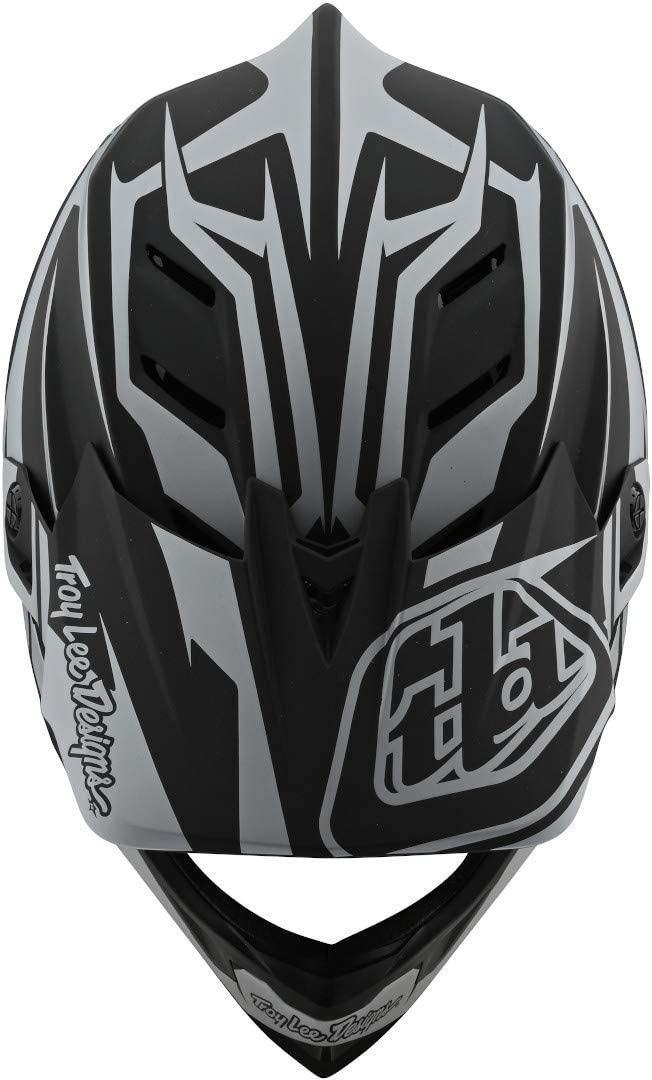 Troy Lee Designs Adult | BMX | Downhill | Mountain Bike | Full Face D4 Composite MIPS Slash Helmet (X-Small, Black/Silver)