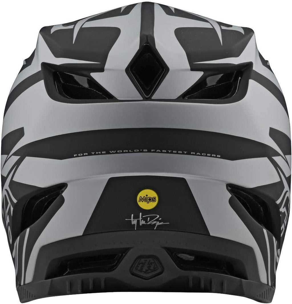 Troy Lee Designs Adult | BMX | Downhill | Mountain Bike | Full Face D4 Composite MIPS Slash Helmet (X-Small, Black/Silver)