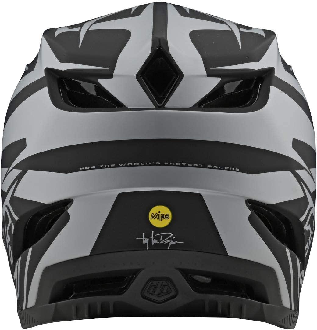 Troy Lee Designs Adult | BMX | Downhill | Mountain Bike | Full Face D4 Composite MIPS Slash Helmet (X-Small, Black/Silver)