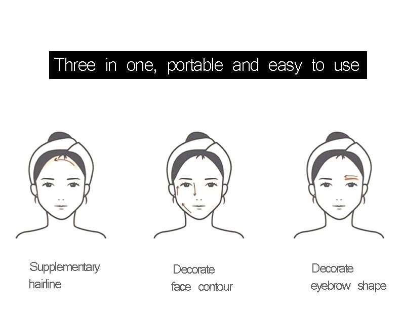 Eyebrow Stamp Stencils Kit, One Step Brows Powder Makeup