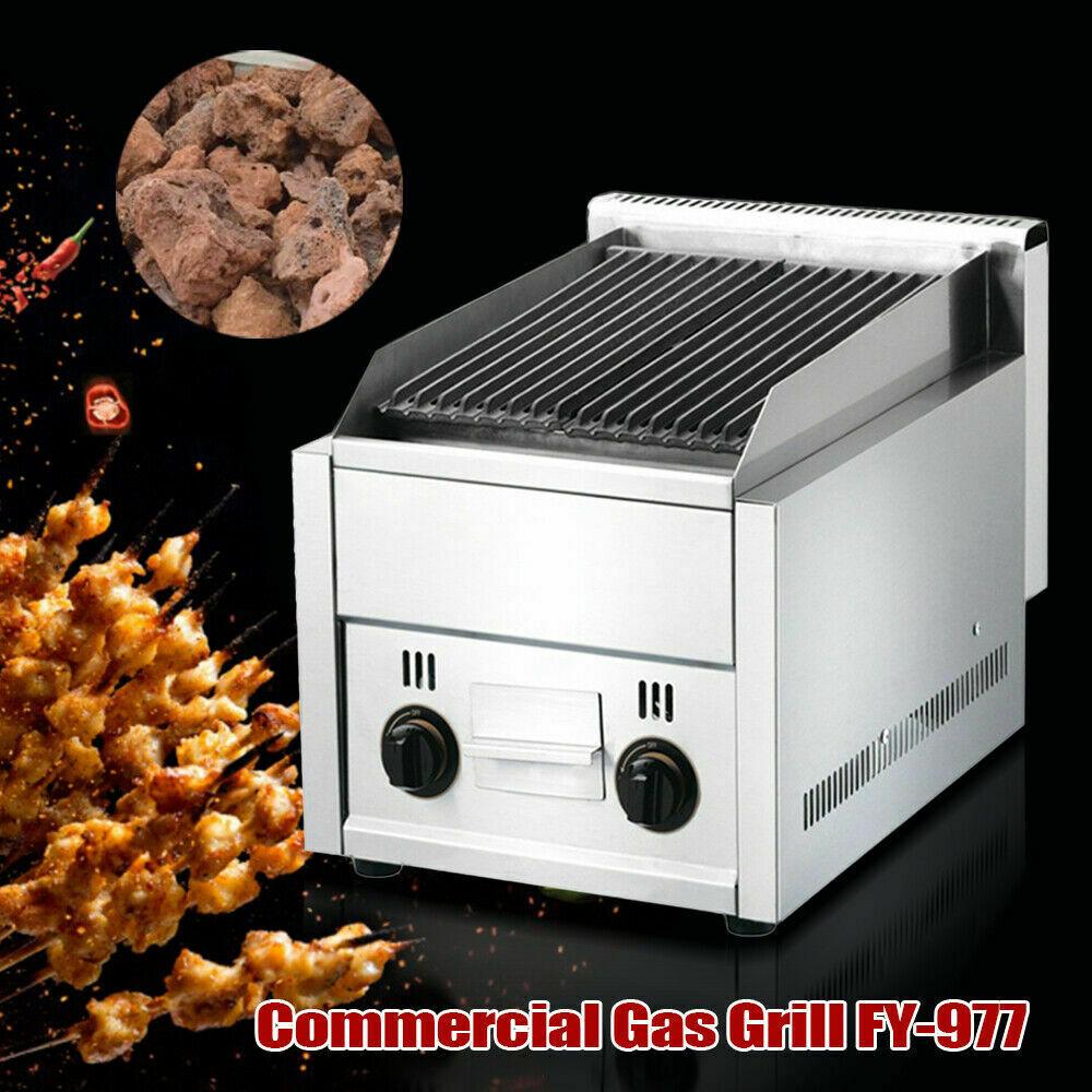 Commercial Restaurant Gas Gril Heavy Duty Grill Flat Top Countertop Food Grill