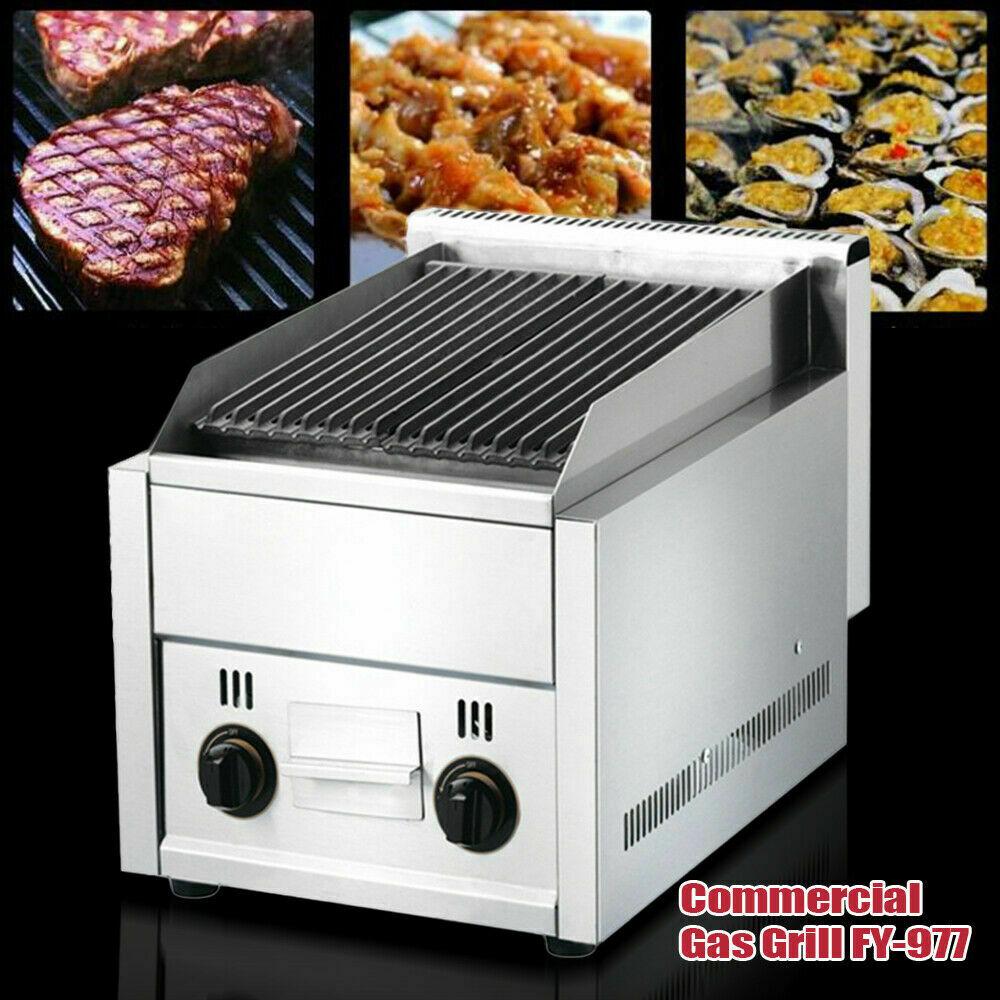 Commercial Restaurant Gas Gril Heavy Duty Grill Flat Top Countertop Food Grill