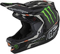 Troy Lee Designs Limited Edition Adult | BMX | Downhill | Mountain Bike D4 Carbon Monster Fairclough Helmet (Black, X-Small)