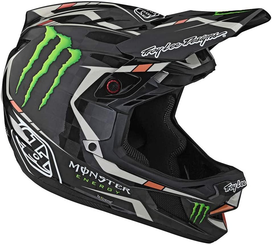 Troy Lee Designs Limited Edition Adult | BMX | Downhill | Mountain Bike D4 Carbon Monster Fairclough Helmet (Black, X-Small)