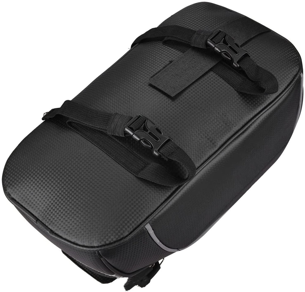 DALIZHAI777 Bike Bag Waterproof Cycling Insulated Cooler Bag MTB Bike Leather Trunk Bag Rear Rack Bag Storage Luggage Carrier Bag Pannier Case for Bicycle Bicycle Accessories (Color : Black)