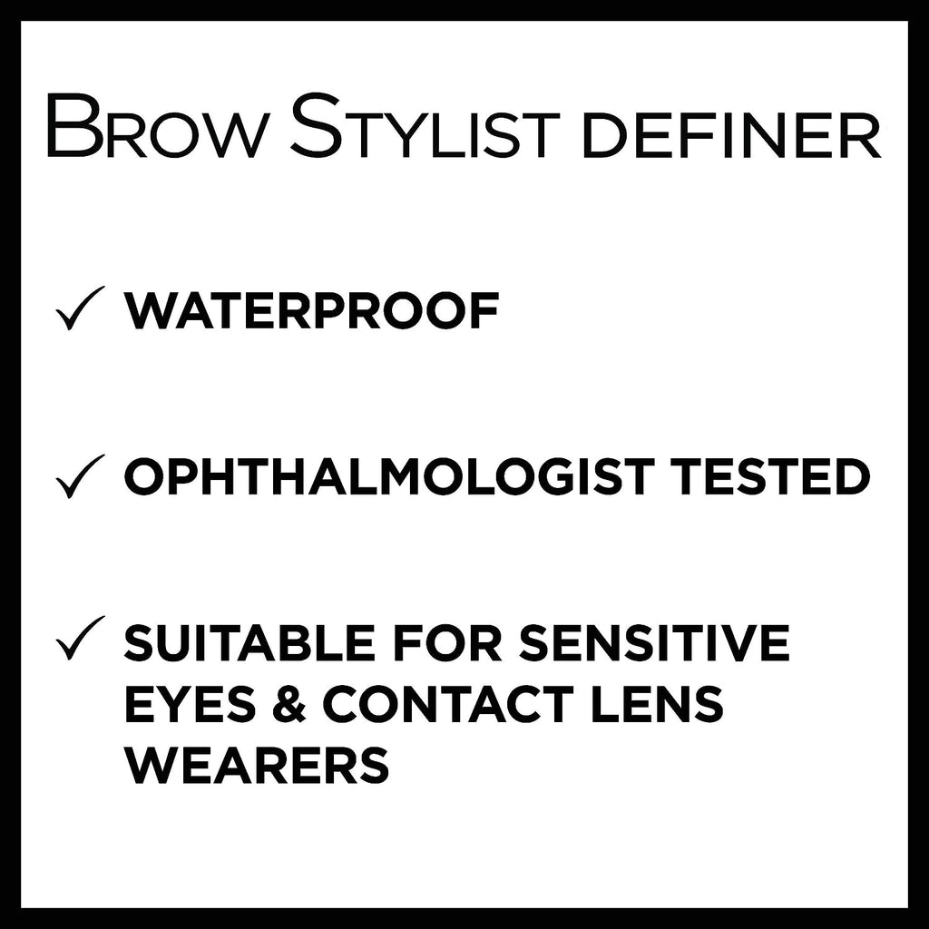 L’Oréal Paris Makeup Brow Definer Waterproof Eyebrow Pencil, Ultra-Fine Mechanical Pencil, Draws Tiny Brow Hairs and Fills in Sparse Areas and Gaps, Soft Black, 0.003 Ounce (Pack of 1)