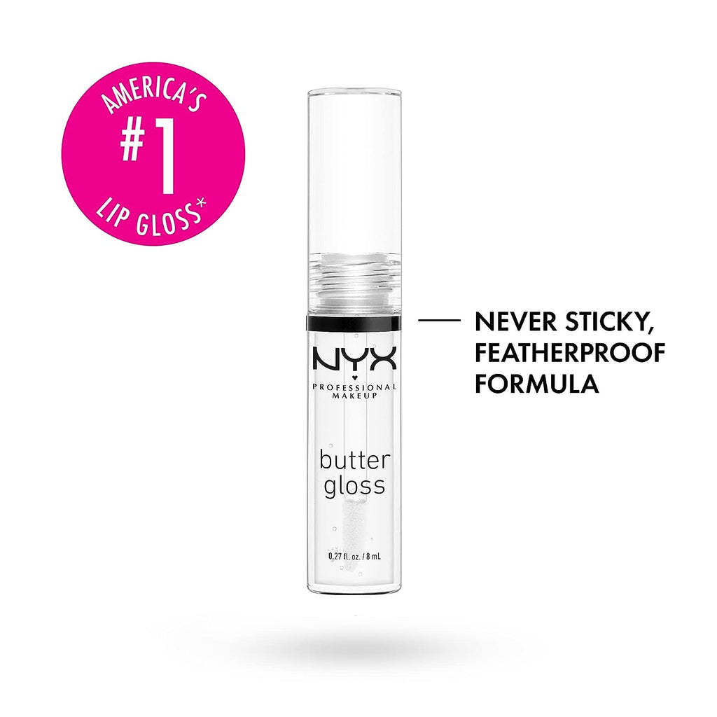 NYX PROFESSIONAL MAKEUP Epic Ink Liner, Waterproof Liquid Eyeliner - Black, Vegan Formula &amp; Butter Gloss, Non-Sticky Lip Gloss - Sugar Glass (Clear)