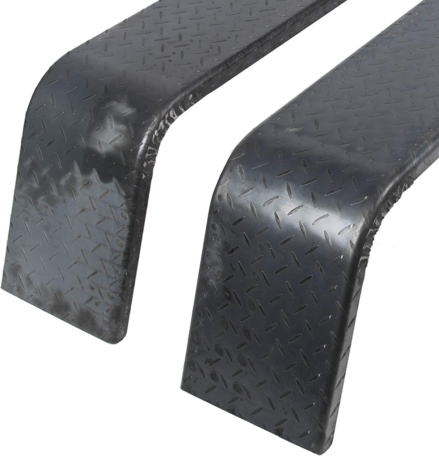 JMTAAT Heavy Duty Unpainted Steel Diamond Fenders Tread Plate Tandem Axle Trailer 10"x72"x13" | (2 Fenders)