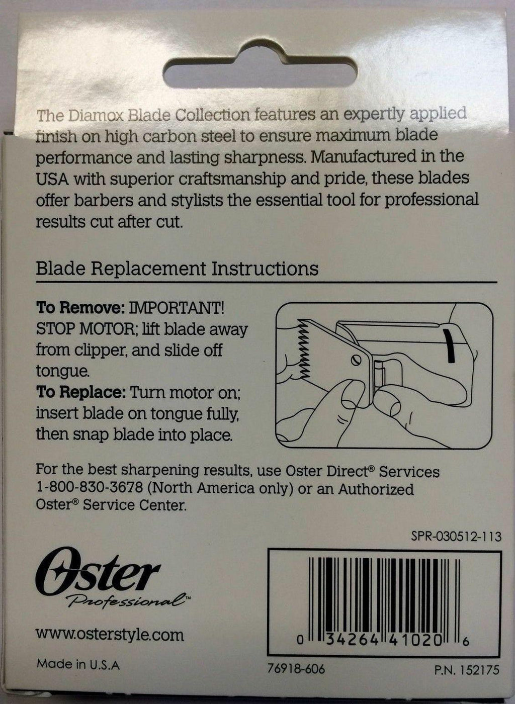 Oster  / Classic 76 Black Diamox Detachable Clipper Replacement Blade NEW!