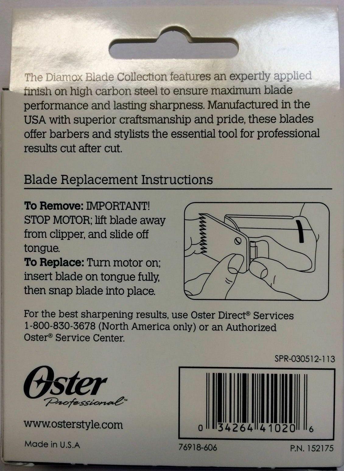 Oster  / Classic 76 Black Diamox Detachable Clipper Replacement Blade NEW!