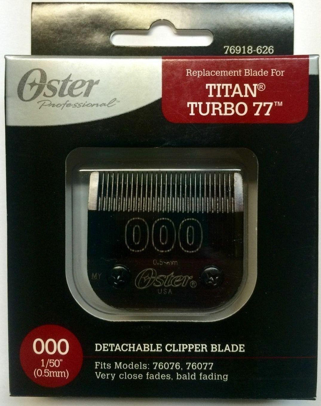 Oster  / Classic 76 Black Diamox Detachable Clipper Replacement Blade NEW!