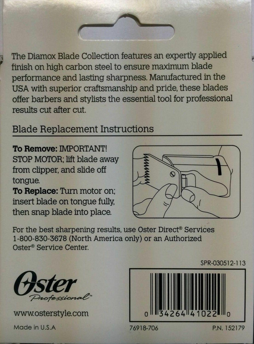 Oster  / Classic 76 Black Diamox Detachable Clipper Replacement Blade NEW!