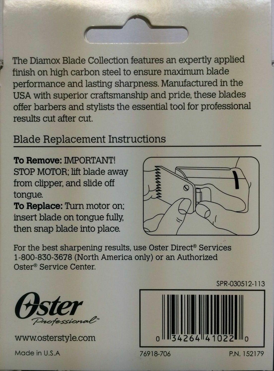 Oster  / Classic 76 Black Diamox Detachable Clipper Replacement Blade NEW!