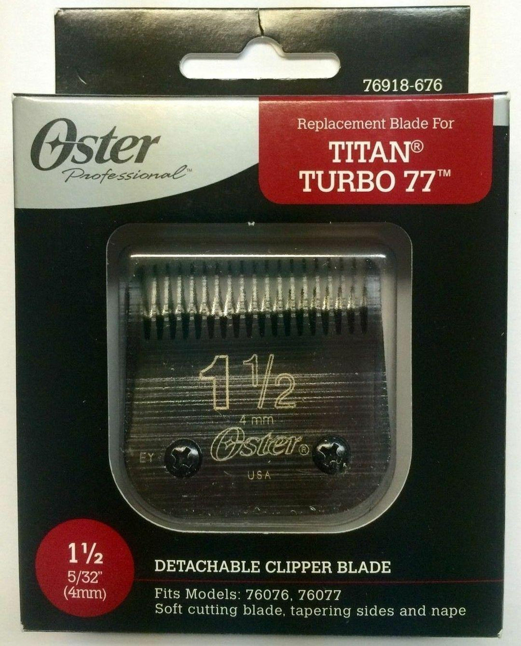 Oster  / Classic 76 Black Diamox Detachable Clipper Replacement Blade NEW!