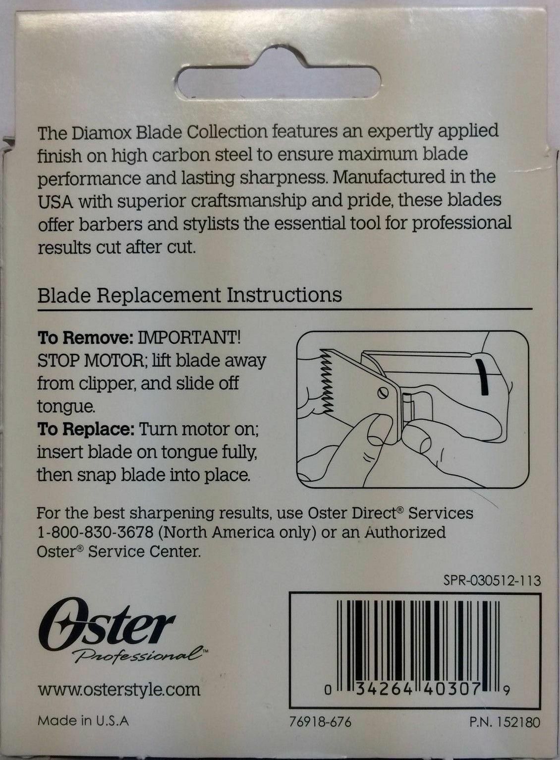 Oster  / Classic 76 Black Diamox Detachable Clipper Replacement Blade NEW!