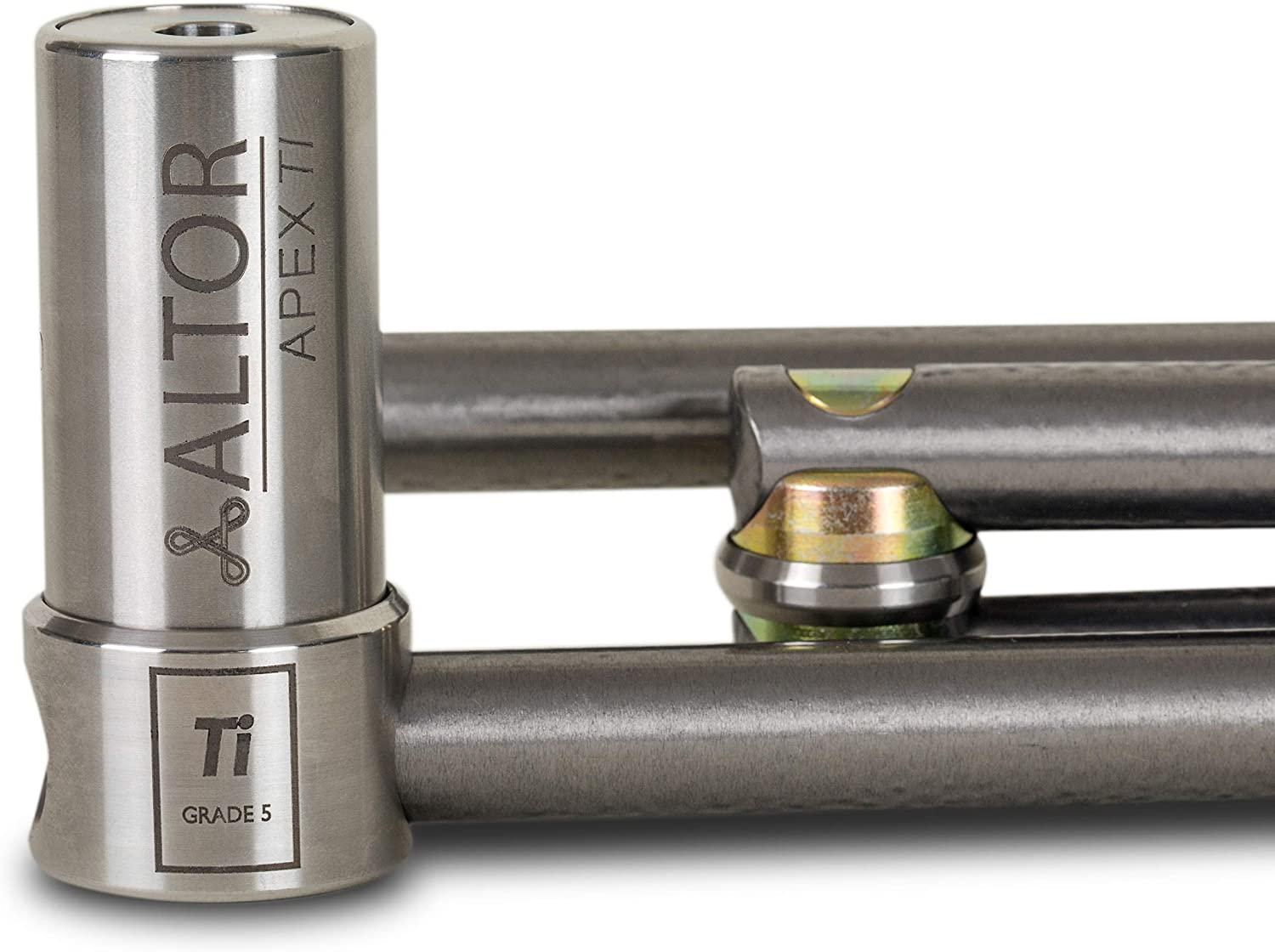 Altor Double APEX Ti - Lightweight Folding Bike Lock - 2 Locks and 8 Keys (keyed Alike)