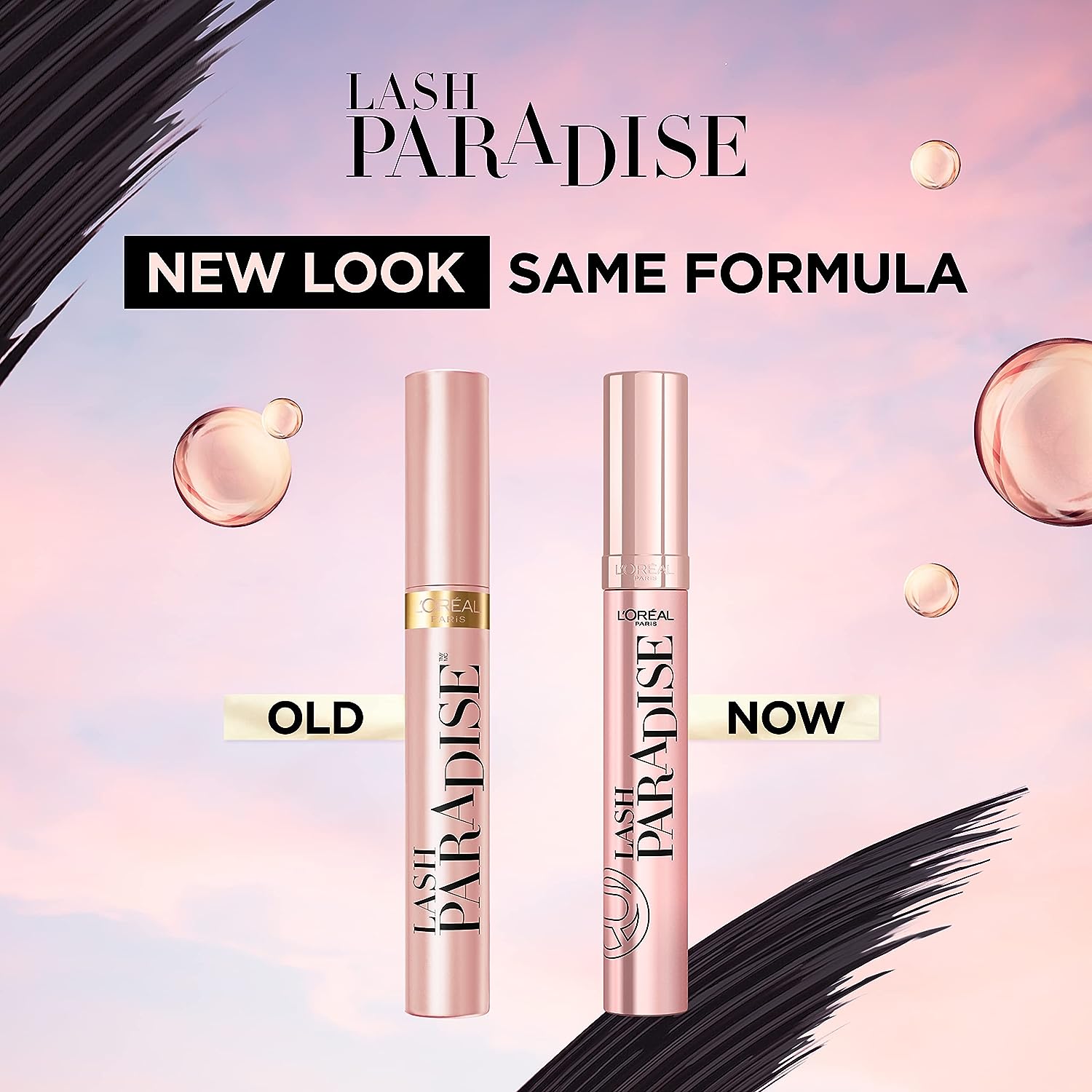 L'Oreal Paris Voluminous Makeup Lash Paradise Mascara, Black, 0.25 Fl Oz (Pack of 2) Packaging May Vary