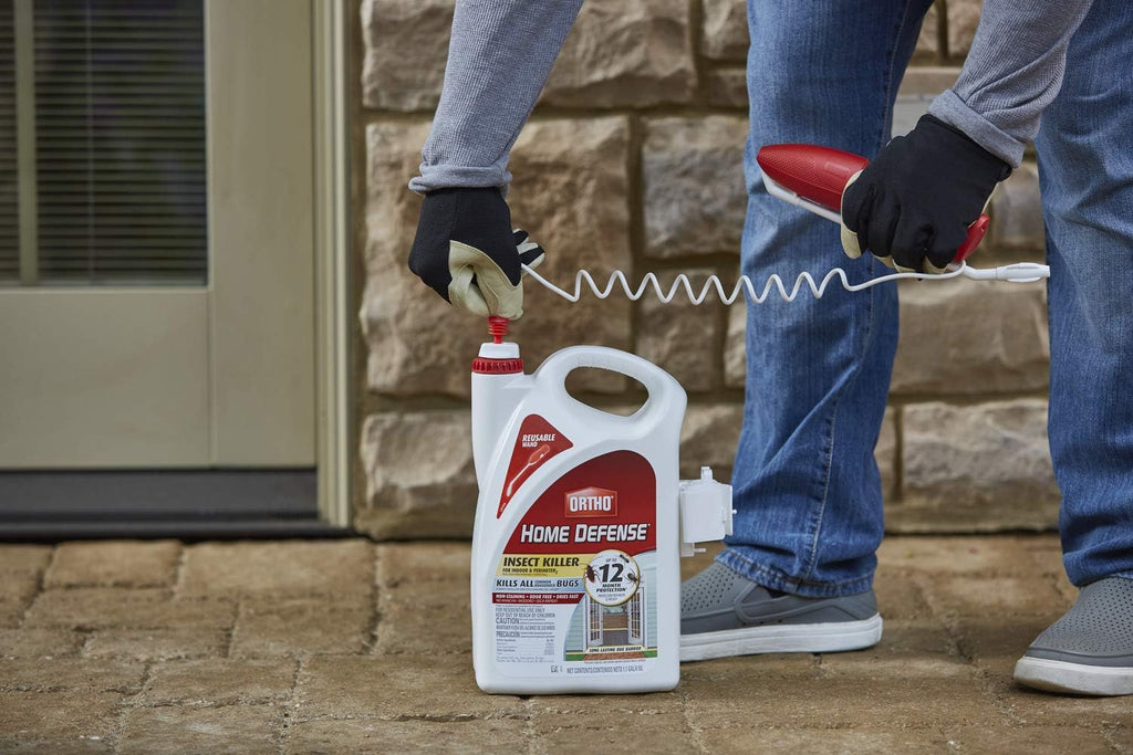 Ortho Home Defense Insect Killer for Indoor &amp; Perimeter2: With Comfort Wand, Kills Ants, Cockroaches, Spiders, Fleas &amp; Ticks, Odor Free, 1.1 gal., Pack of 4