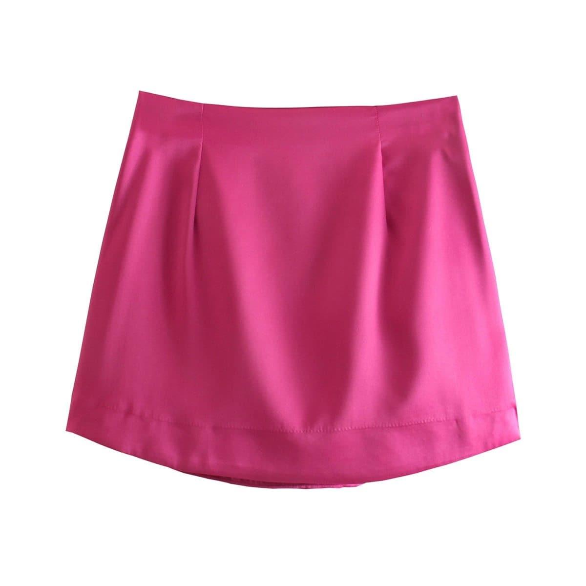 high waist slim elegant mini skirt